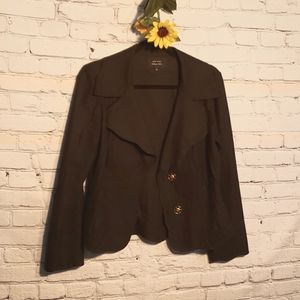 per una Collegione Italian black wool Blazer Sz 12